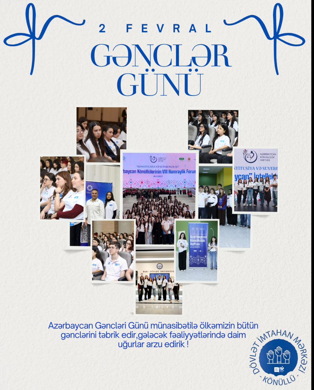 DİM Könüllülük Layihəsi gəncləri təbrik edib