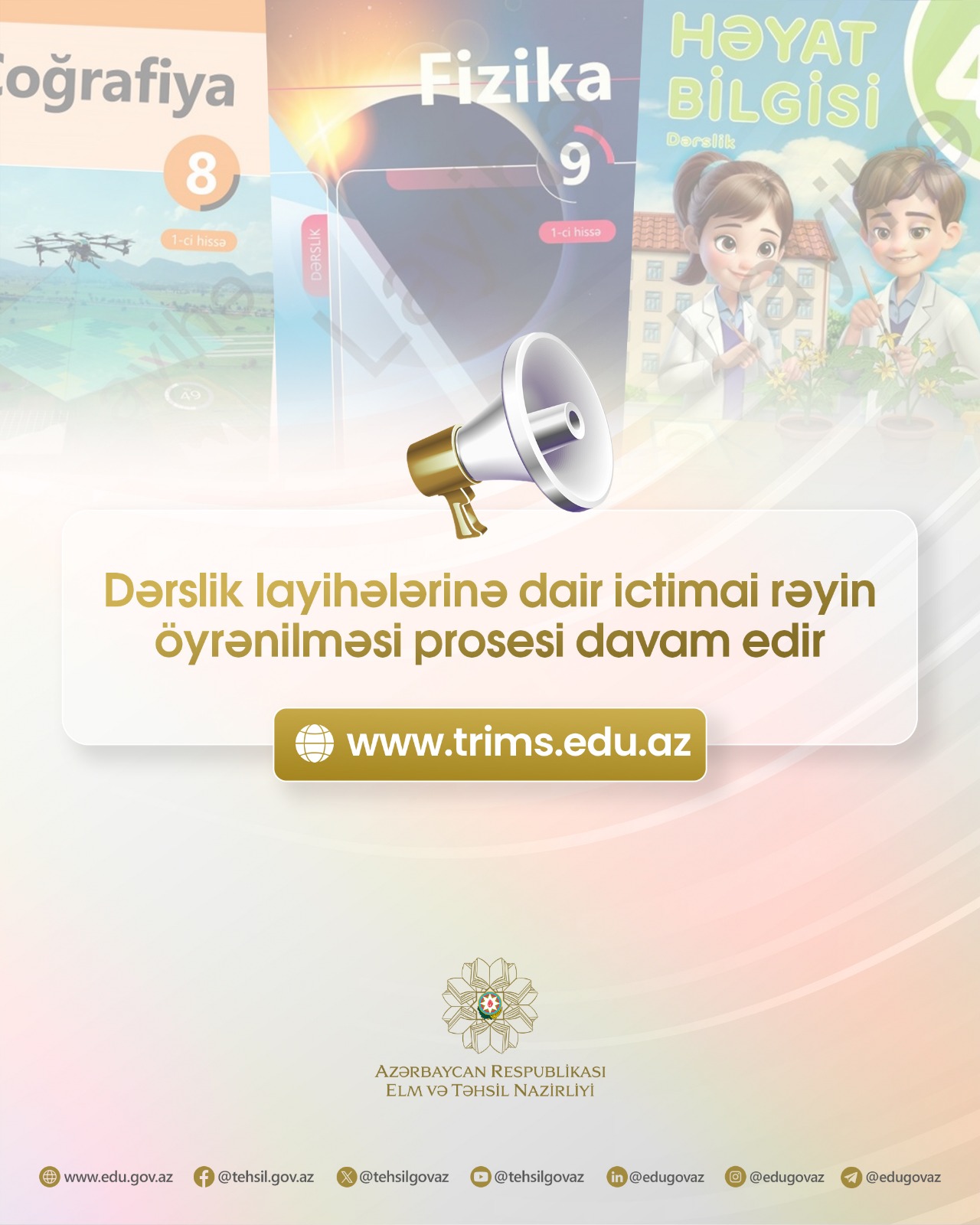 2026–2027-ci tədris ili üçün dərslik layihələri ictimai müzakirəyə çıxarılıb