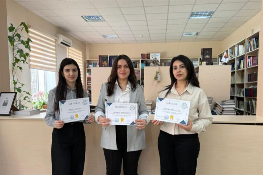ADMIU tələbələri ADU-nun Elmi Kitabxana-İnformasiya Xidməti Mərkəzində könüllü fəaliyyət göstəriblər - FOTO