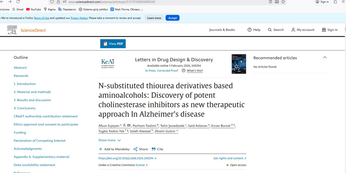 Kimyaçı-alimlər Altsheymer xəstəliyinə qarşı ikili inhibitorlar yaradıblar - FOTO