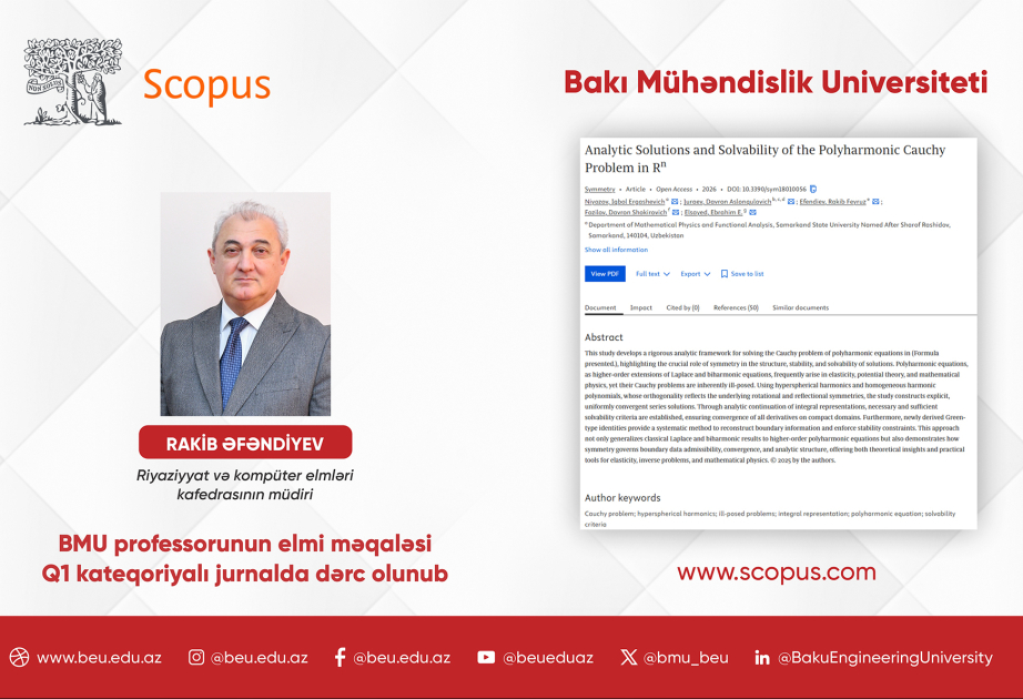 BMU professorunun tədqiqatı Q1kateqoriyalı jurnalda