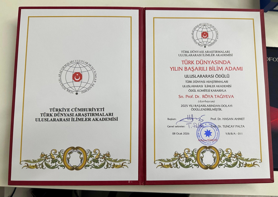 Azərbaycanlı alimlər “Türk dünyasının fəxri alimi” beynəlxalq mükafatına layiq görülüblər - FOTO