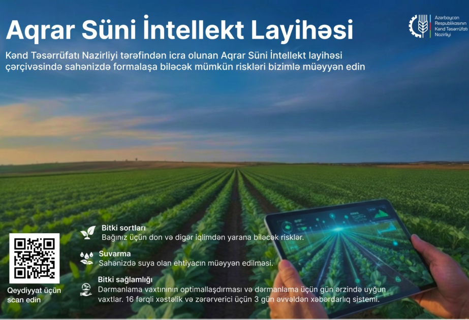 Kənd təsərrüfatında Süni İntellekt layihəsi - Fermerlərin işi asanlaşacaq