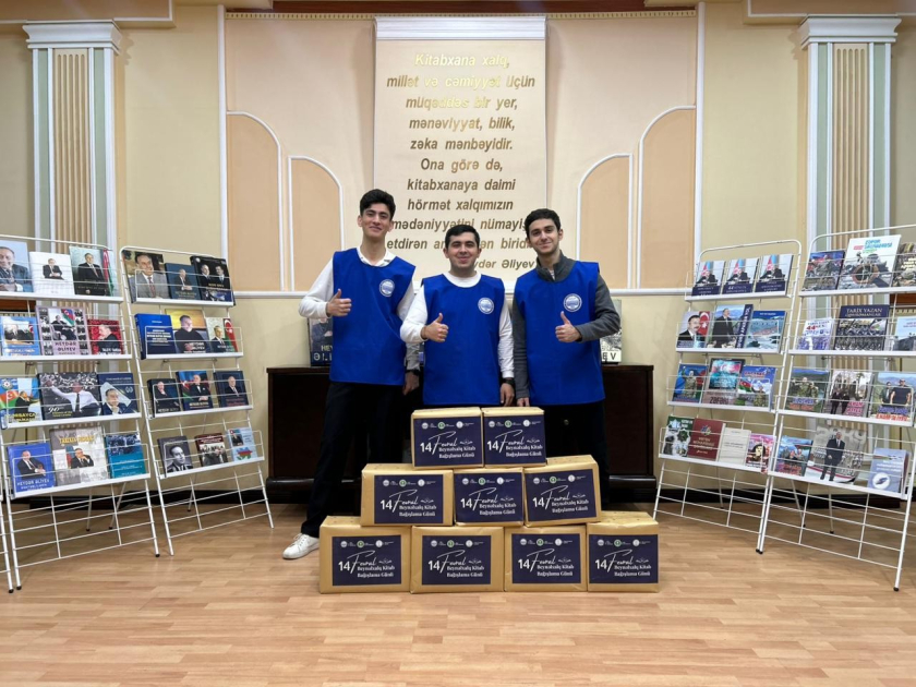 BDU Tərtərdəki bir sıra ümumtəhsil müəssisələrinə kitablar hədiyyə edib - FOTO