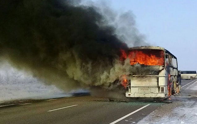 Yevlax-Laçın yolunda avtobus partlayışı nəticəsində çox sayda insan həlak olub