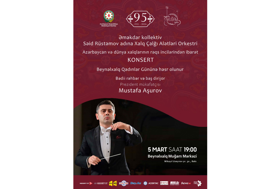 Mustafa Aşurovun rəhbərliyi ilə konsert proqramı təqdim olunacaq