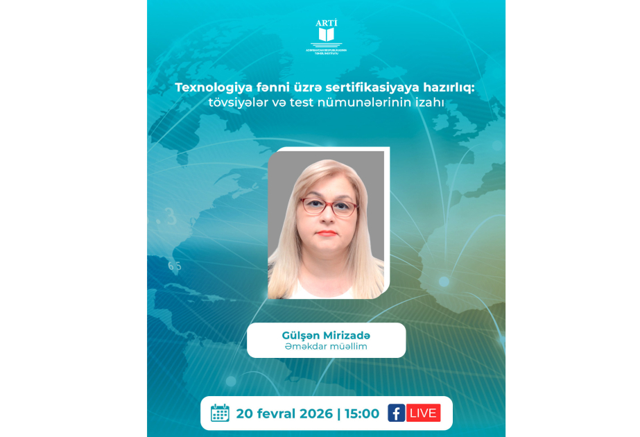 Müəllimlərin sertifikatlaşdırılması prosesinə dəstək məqsədilə vebinar keçiriləcək