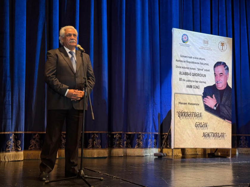 Milli Dram Teatrında Xalq artisti Əliabbas Qədirovun 80 illiyi qeyd olunub