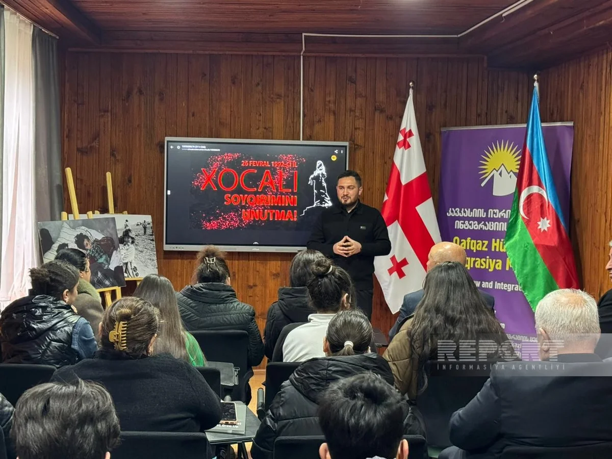 Gürcüstanın Bolnisi şəhərində Xocalı faciəsinin ildönümü qeyd olunub