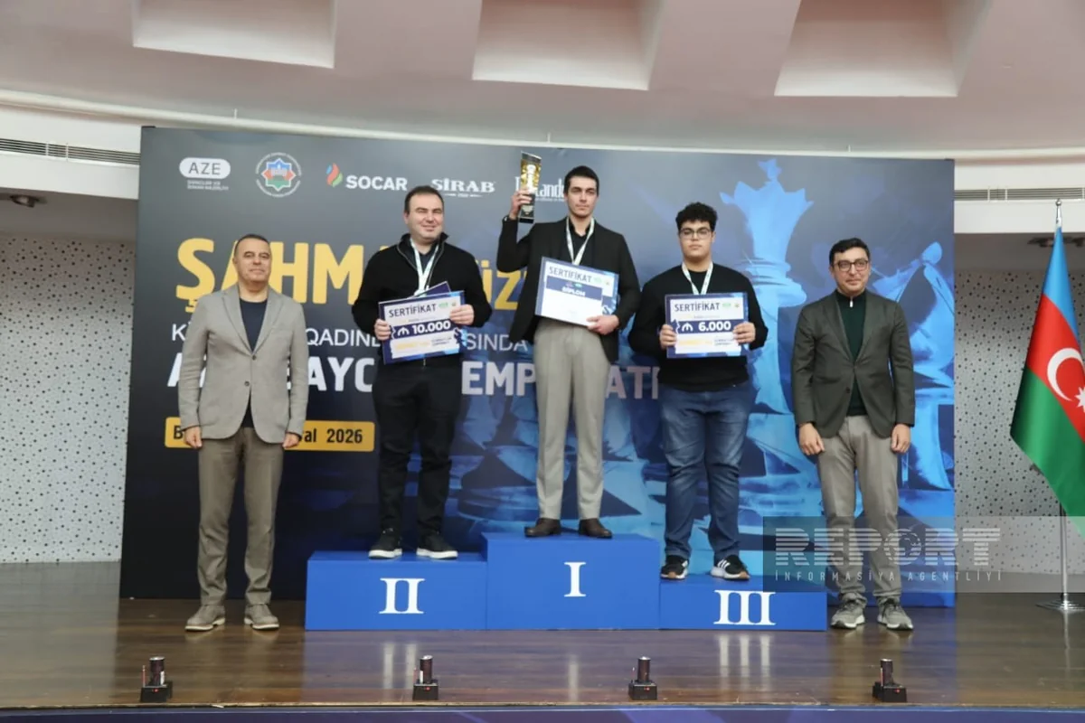 Şahmat üzrə Azərbaycan çempionatının bağlanış mərasimi keçirilib
