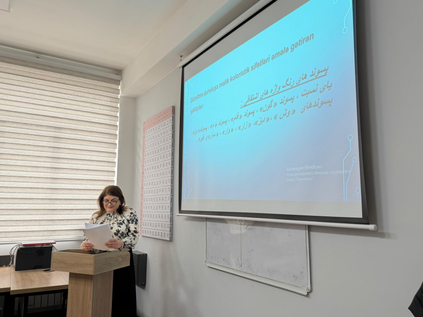 BDU-da elmi seminar: “Fars dilində rəng adlarının morfoloji quruluş modelləri” - FOTO