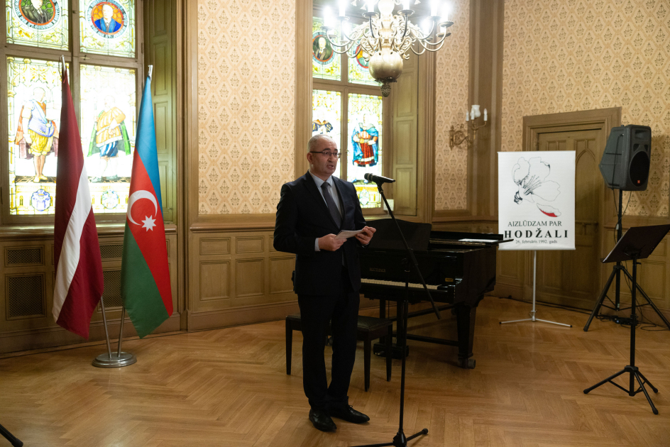 Latviyada Xocalı faciəsinin 34-cü ildönümünə həsr olunmuş anım tədbiri keçirilib