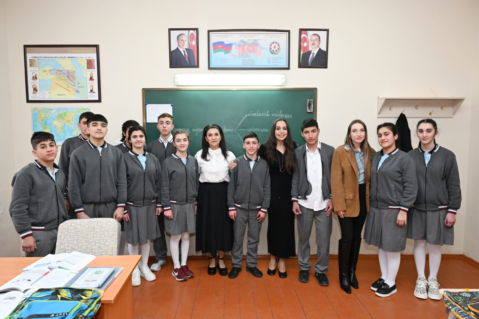 Leyla və Alena Əliyevalar Qubada internat məktəbi və STEAM mərkəzini ziyarət edib