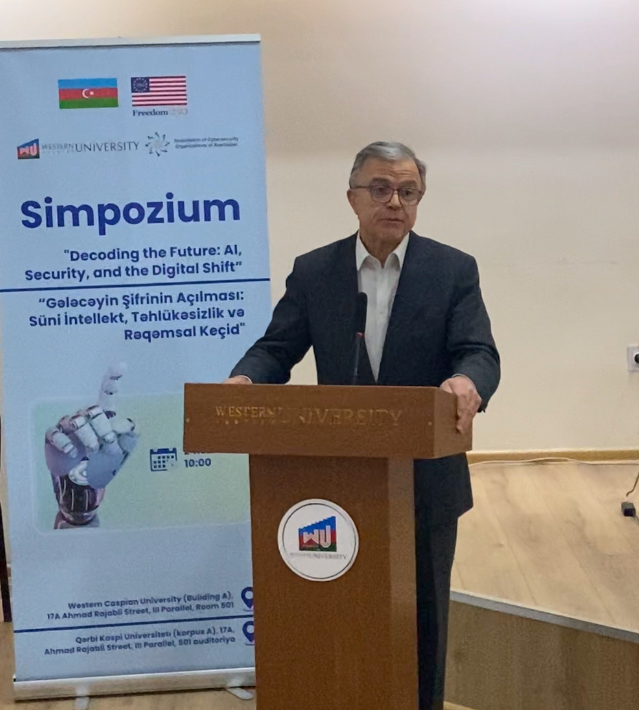 “Gələcəyin şifrinin açılması: süni intellekt, təhlükəsizlik və rəqəmsal keçid” mövzusunda simpozium keçirilib - FOTOLAR