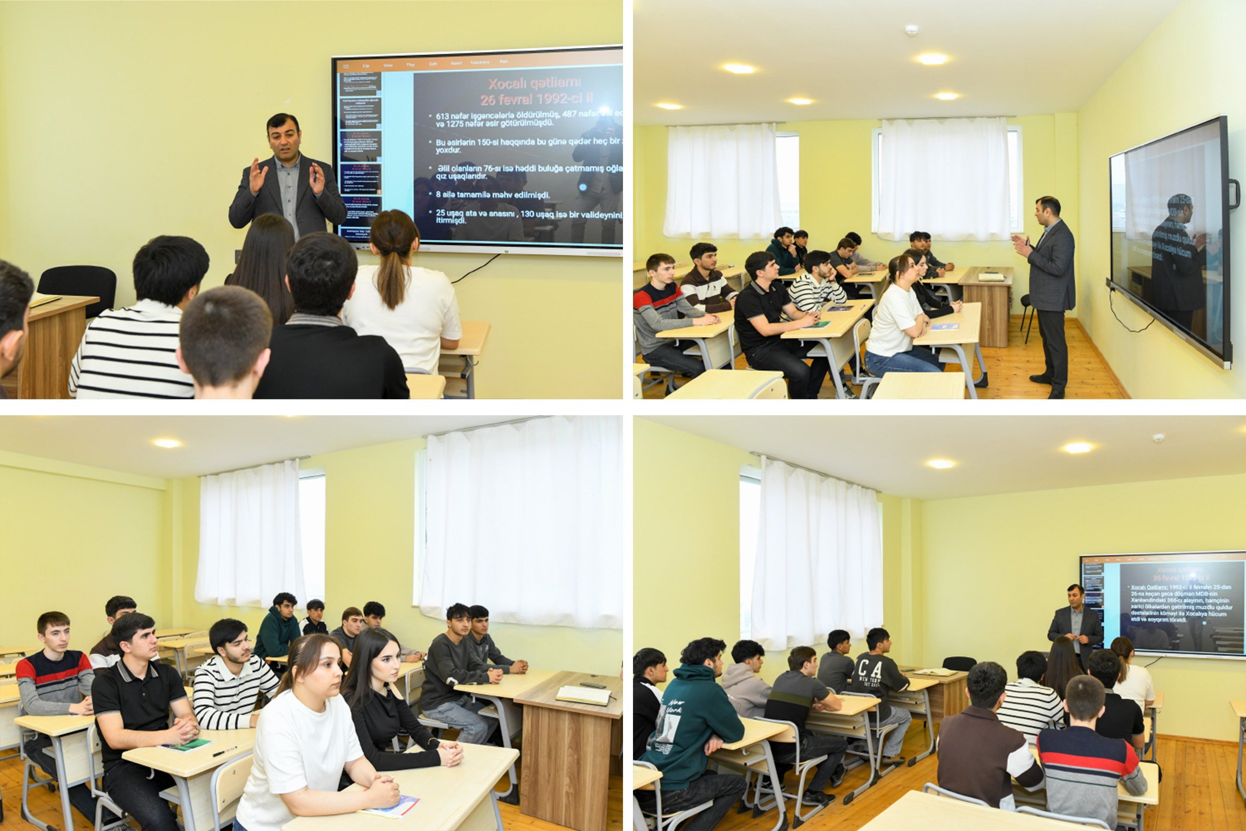 BMU-da Xocalı soyqırımı ilə bağlı açıq dərslər keçirilib - FOTO