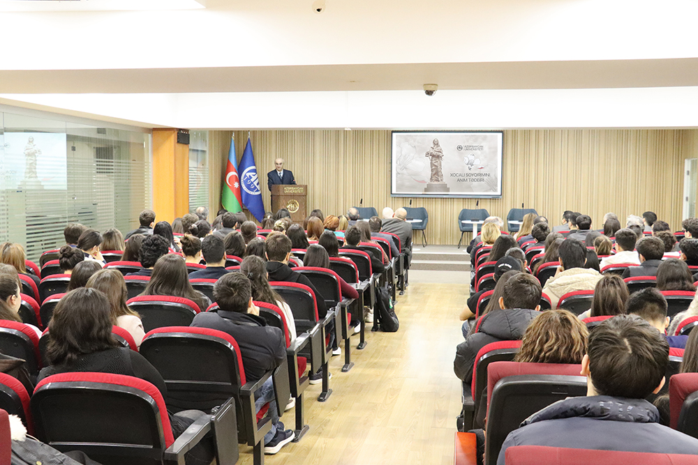 Azərbaycan Universitetində Xocalı soyqırımı qurbanlarının xatirəsi anılıb - FOTO