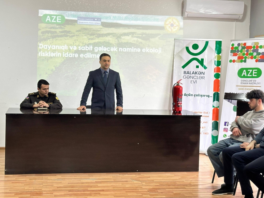 Gənclər ekoloji risklərin idarə olunması və mülki müdafiə qaydalarını öyrəniblər