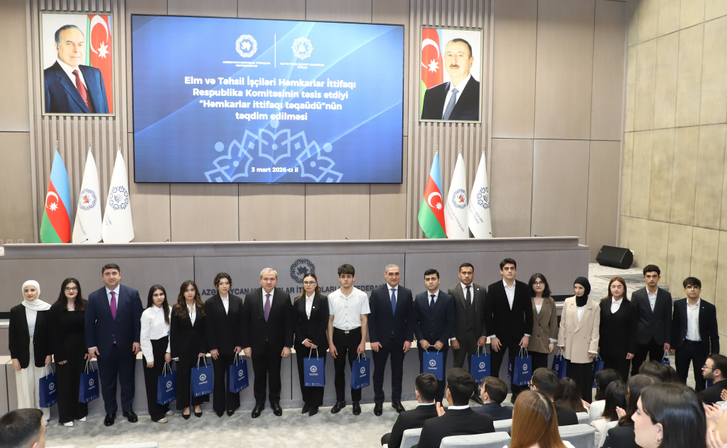 BDU-nun 10 tələbəsinə “Həmkarlar İttifaqı təqaüdü” verilib - FOTO