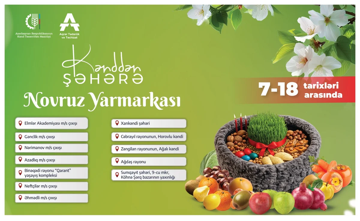 Bakıda "Kənddən Şəhərə" Novruz yarmarkası təşkil olunacaq