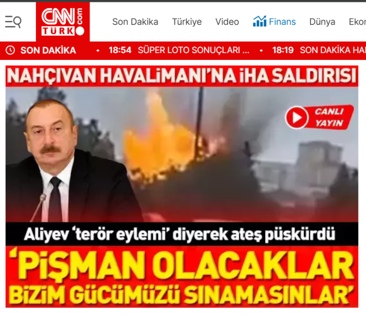 Türkiyə mediası Prezident İlham Əliyevin Təhlükəsizlik Şurasının iclasındakı çıxışını geniş işıqlandırıb