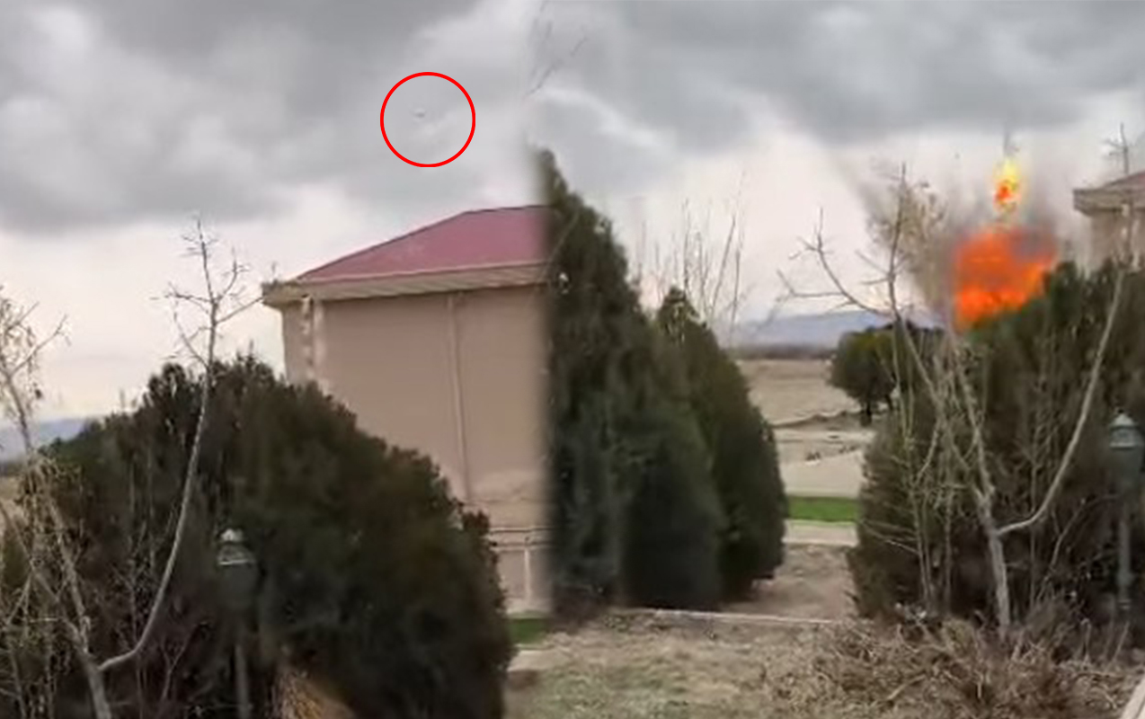 Naxçıvanda dron düşən məktəbdə tədris davam etdirilir