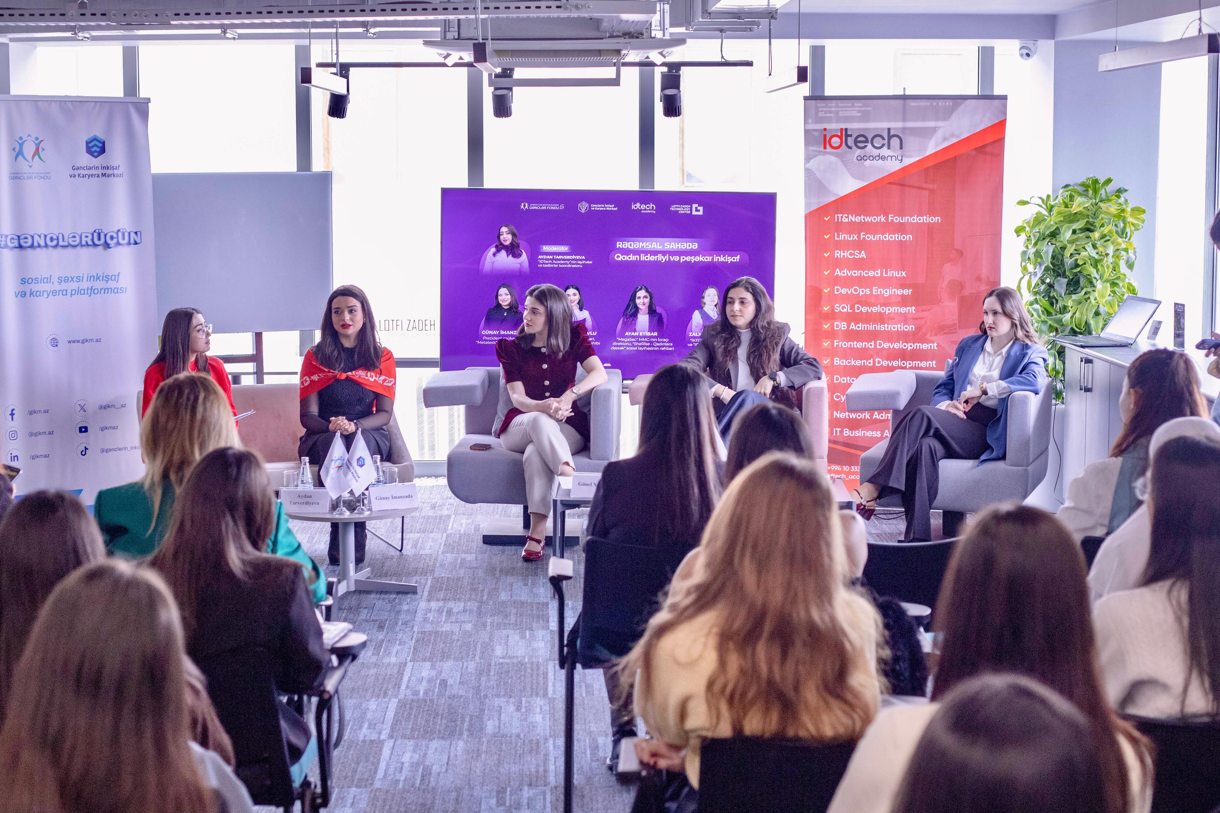 8 Mart münasibətilə “Rəqəmsal sahədə qadın liderliyi və peşəkar inkişaf” mövzusunda panel müzakirəsi keçirilib - FOTOLAR