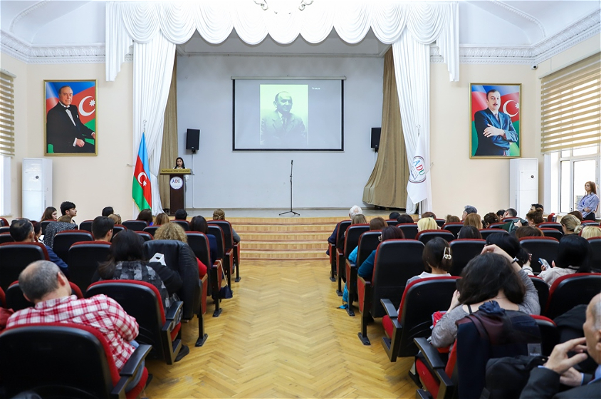 ADU-da professor İsmixan Rəhimovun 100 illik yubileyinə həsr olunmuş tədbir keçirilib - FOTOLAR