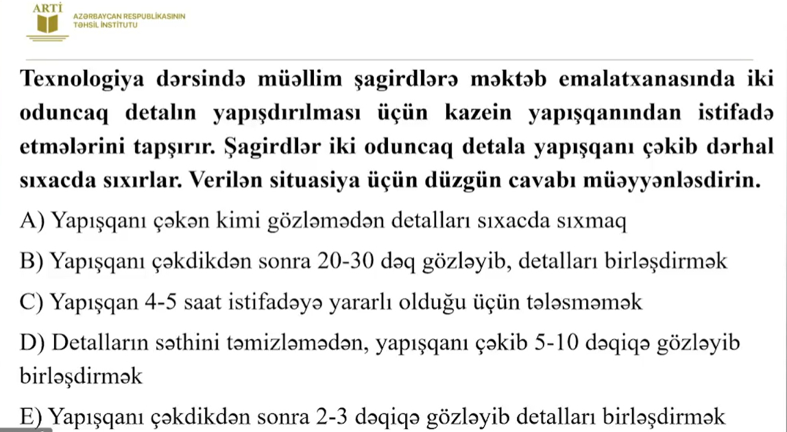 Texnologiya üzrə sertifikasiya test nümunələri təqdim edilib