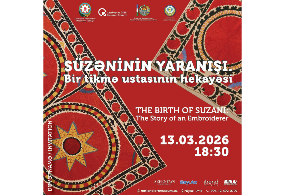 Bakıda məşhur özbək tikmə ustasının yaradıcılığına həsr olunan sərgi açılıb