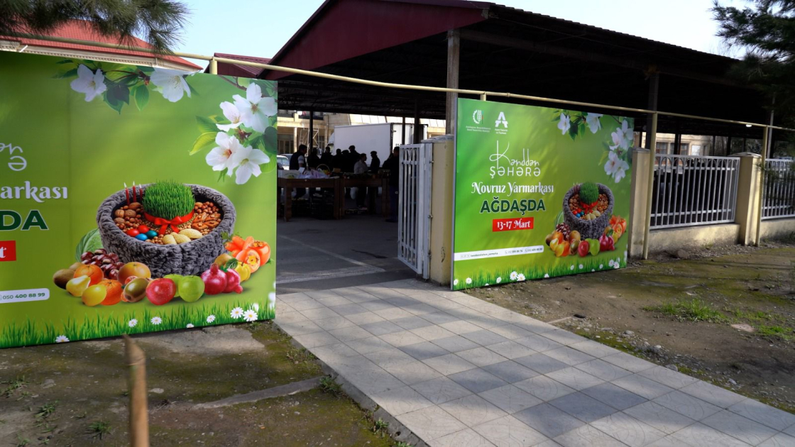 Ağdaşda ilk dəfə “Kənddən şəhərə” Novruz yarmarkası təşkil olunub