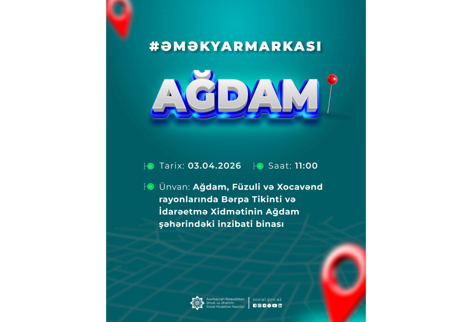 Ağdamda əmək yarmarkasında dəzgah operatoru üzrə vakansiyalar təqdim ediləcək