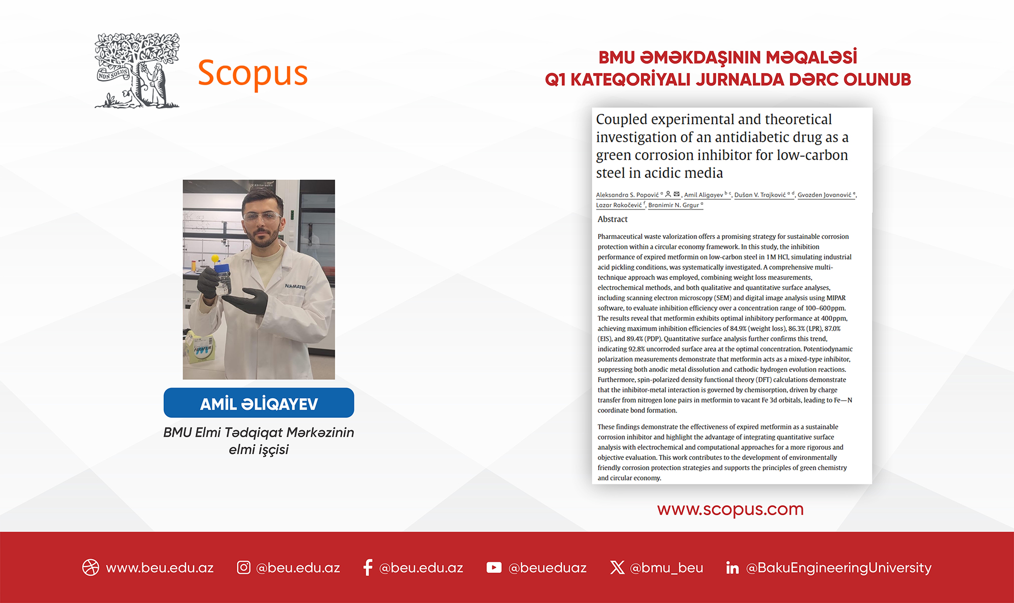 BMU əməkdaşının məqaləsi Q1 kateqoriyalı jurnalda dərc olunub