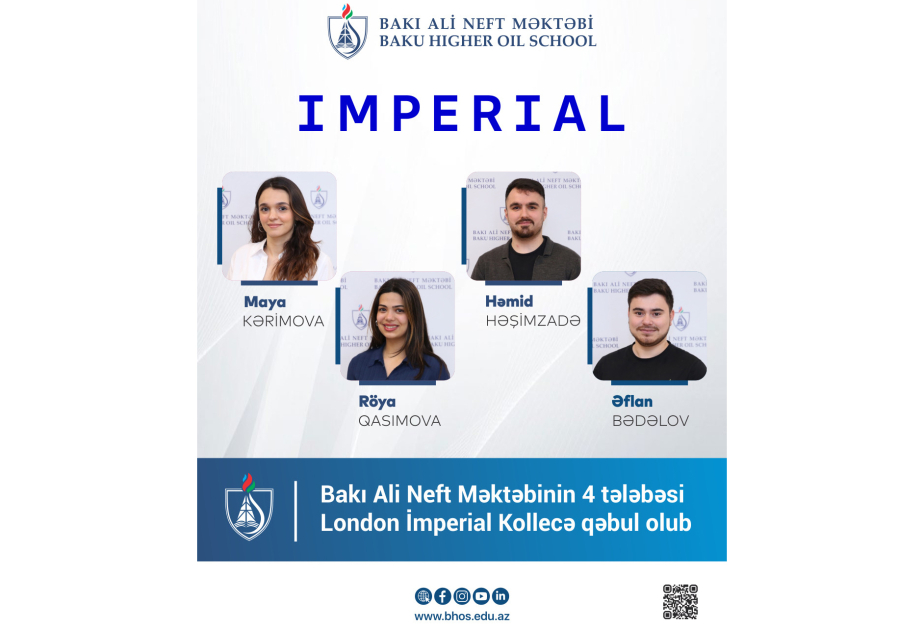 BANM-in 4 tələbəsi dünyanın 2-ci ən yaxşı universitetinin magistraturasına qəbul olub