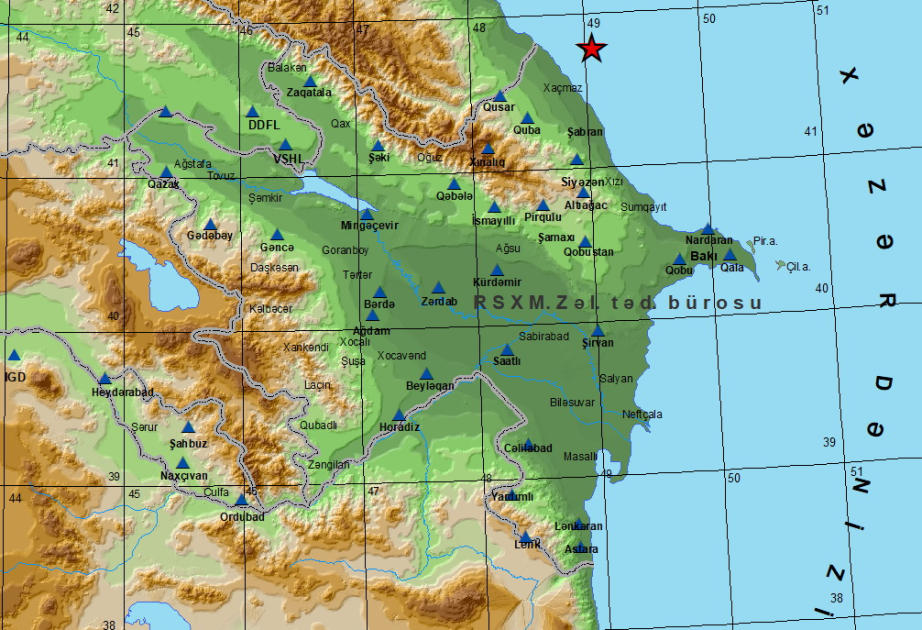 Azərbaycanda zəlzələ olub