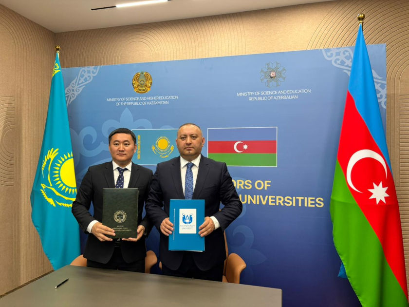 ADAU ilə Qazaxıstanın ali təhsil müəssisələri arasında memorandum imzalanıb