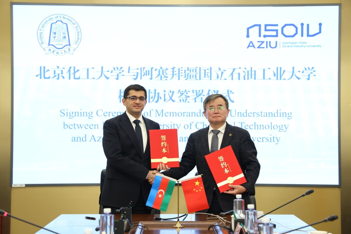  ADNSU Çinin Pekin Kimya Texnologiyası Universiteti ilə əməkdaşlıq edəcək