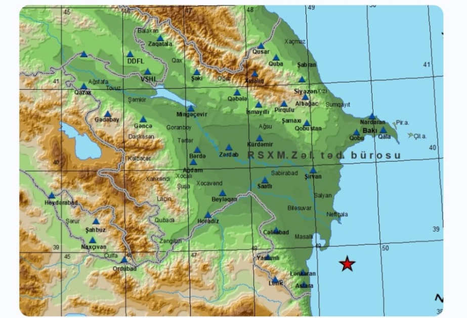 Xəzər dənizində zəlzələ olub