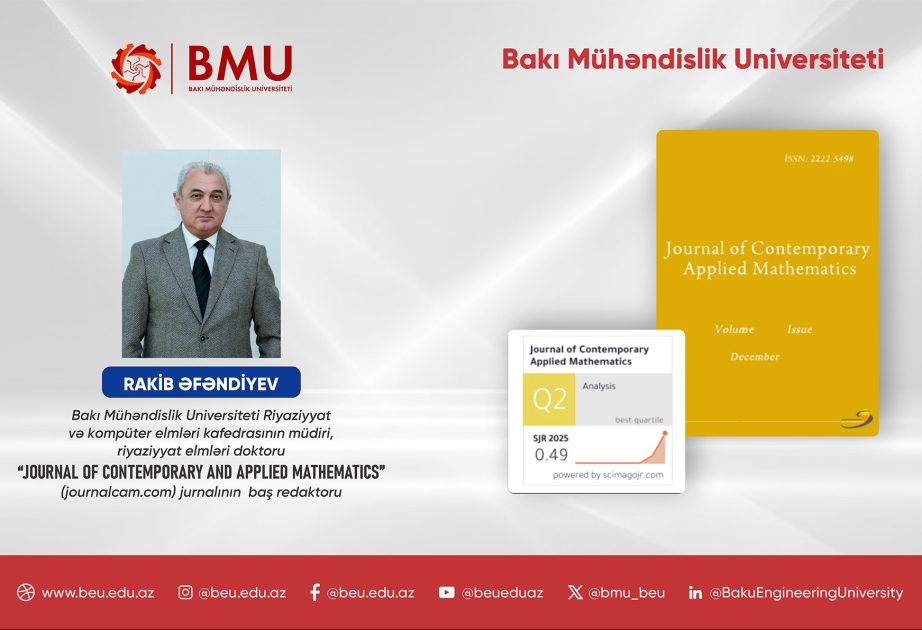 BMU-nun elmi jurnalı beynəlxalq reytinqdə Q2 səviyyəsinə yüksəlib