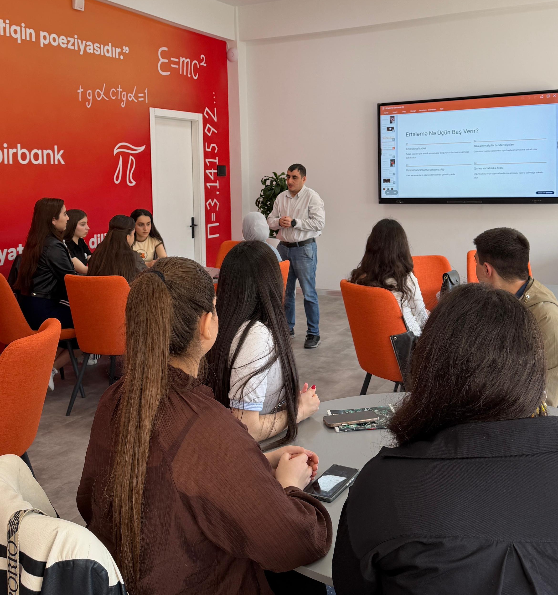 BDU-nun Psixoloji yardım sektoru tələbələr üçün vaxtın idarə olunmasına dair təlim təşkil edib