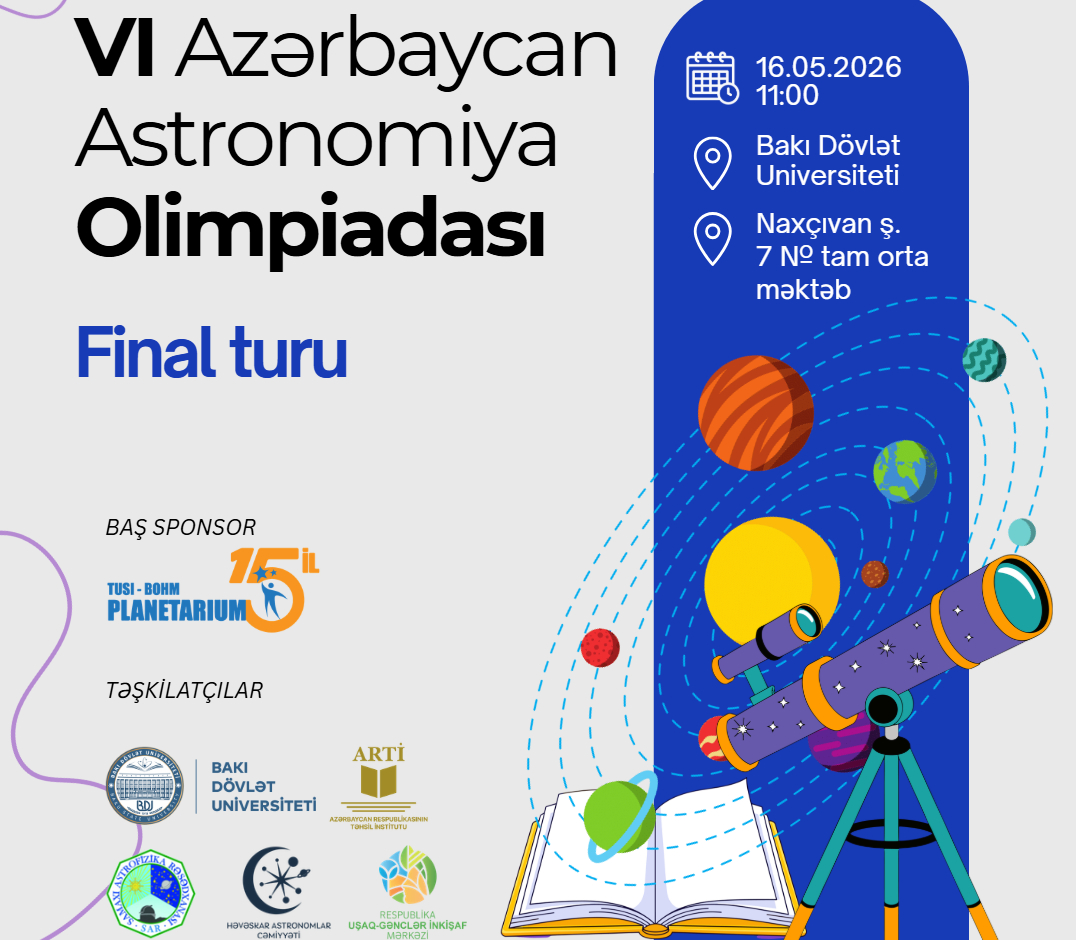 VI Azərbaycan Astronomiya Olimpiadasının final turu keçiriləcək