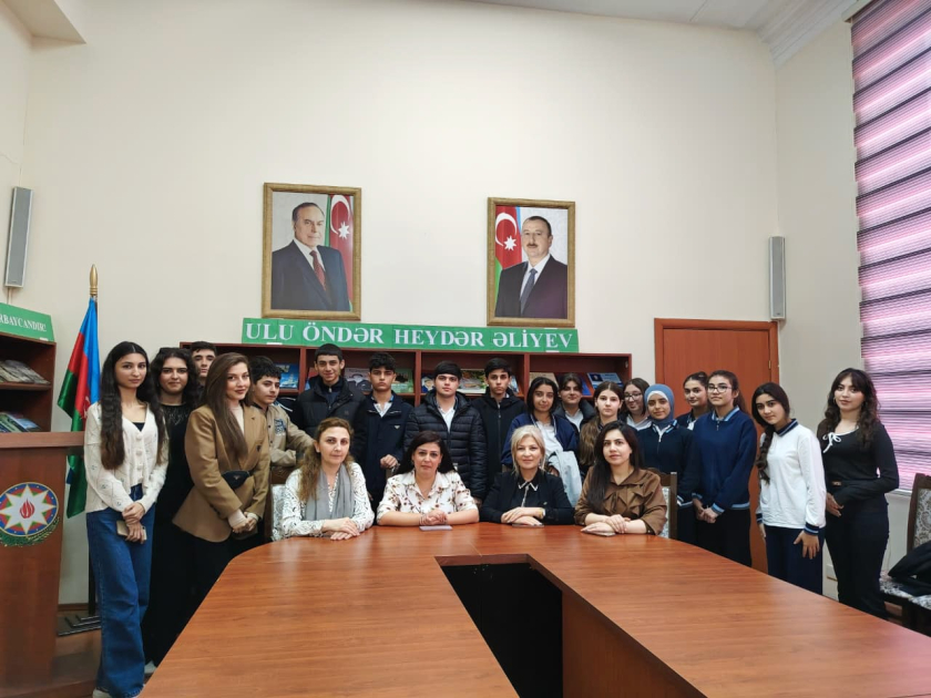 Ümumdünya Kitab və Müəlliflik Hüququ Günü münasibətilə kitabxanaya maarifləndirici ekskursiya təşkil edilib