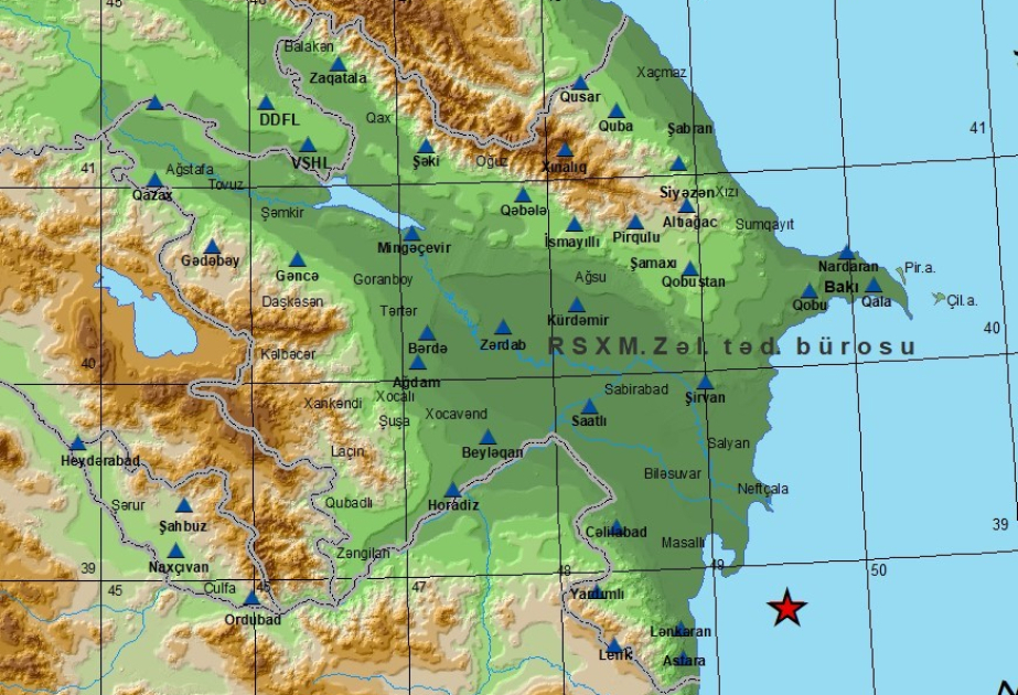 Xəzərdə zəlzələ olub