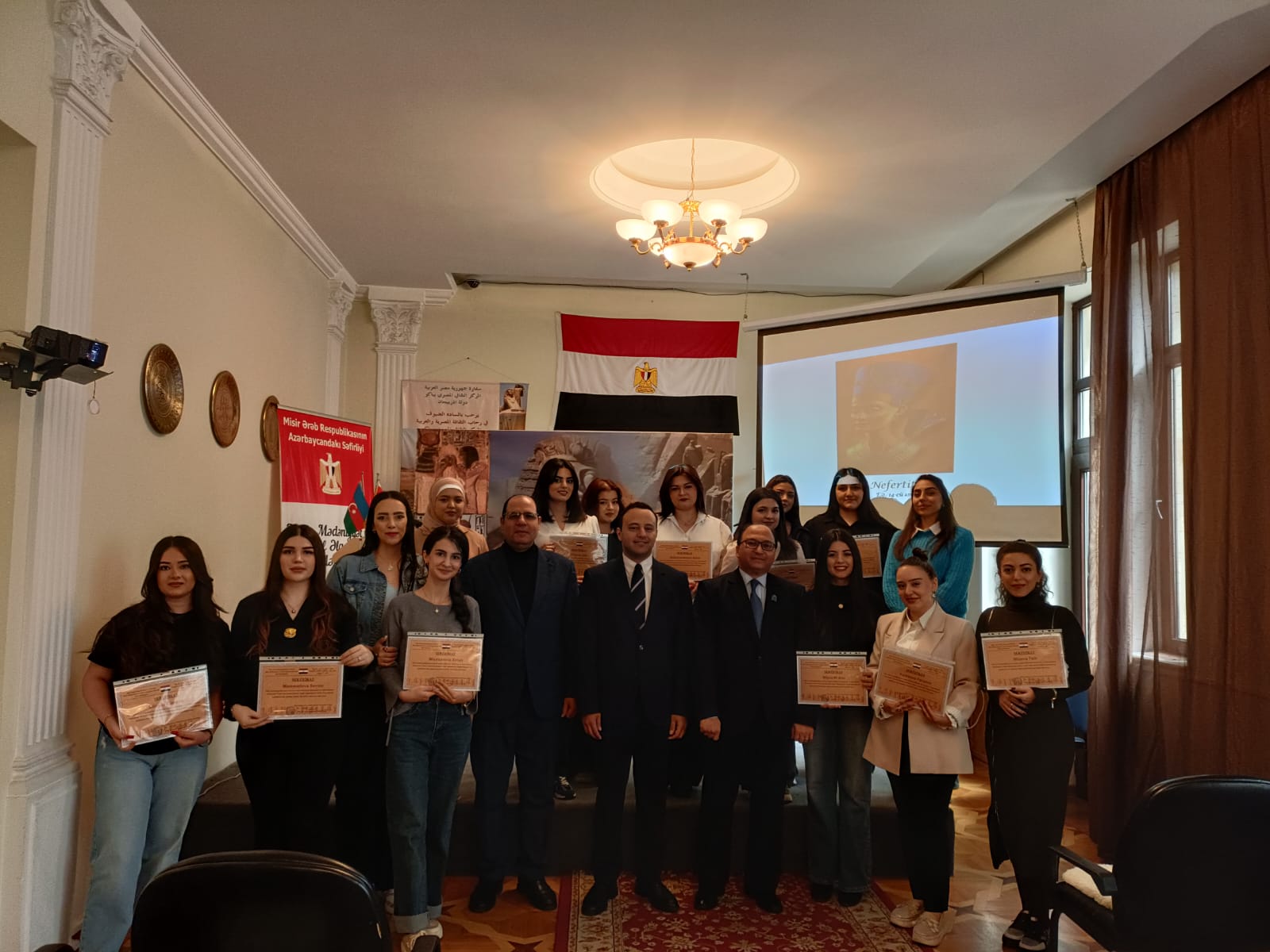 BDU-nun Şərqşünaslıq fakültəsinin tələbələri Misir Mədəniyyət Mərkəzində istehsalat təcrübəsində