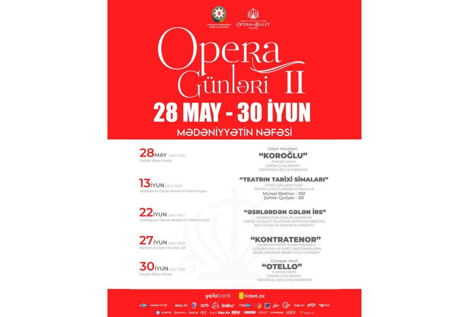 Bakıda II “Opera Günləri” “Koroğlu” ilə açılacaq, “Otello” ilə yekunlaşacaq
