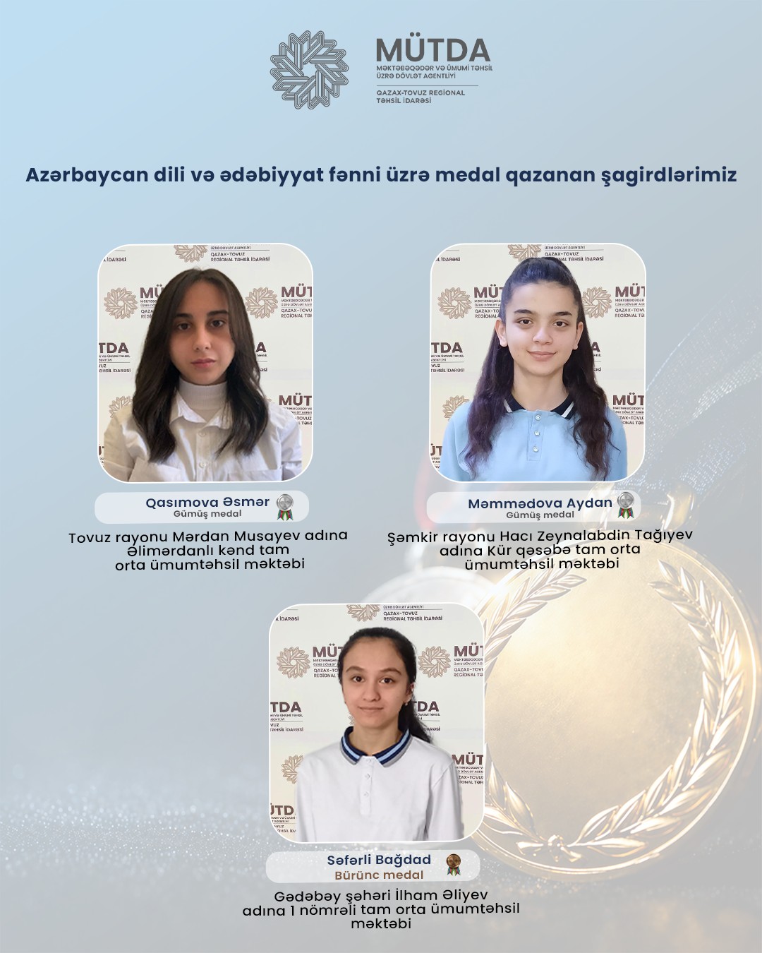 Məktəblilər RFO-dan gümüş və bürünc medal qazanıblar