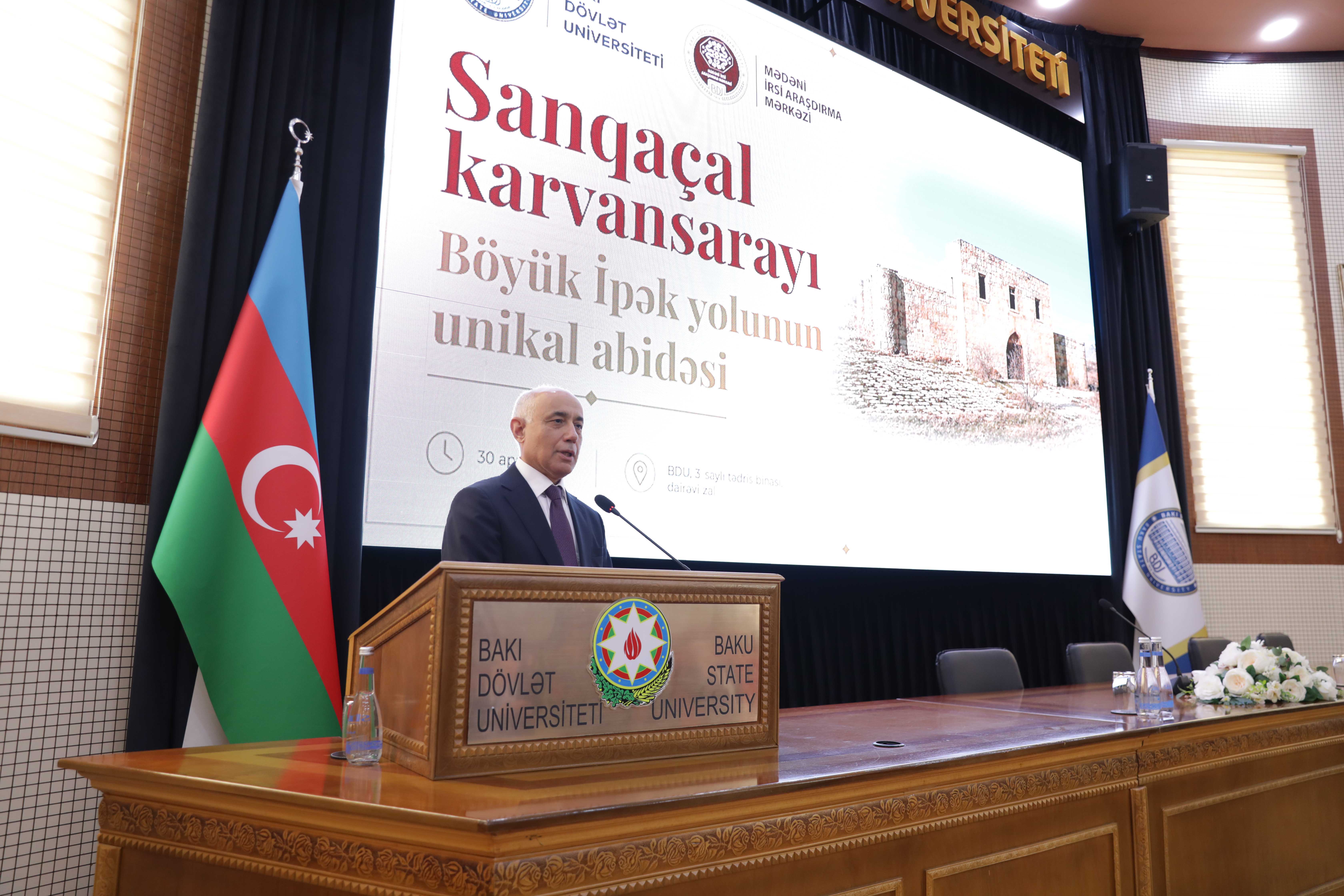 BDU-da təqdimat: "Sanqaçal karvansarayı - Böyük İpək Yolunun unikal abidəsi"