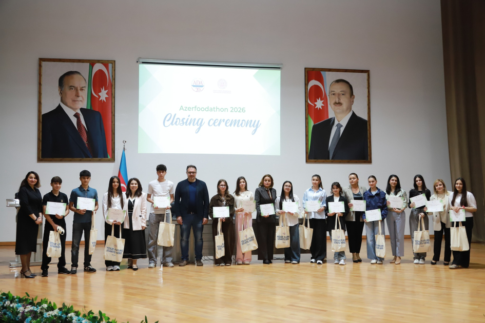 Oğuzda ADA Universitetinin layihə qalibləri mükafatlandırılıb