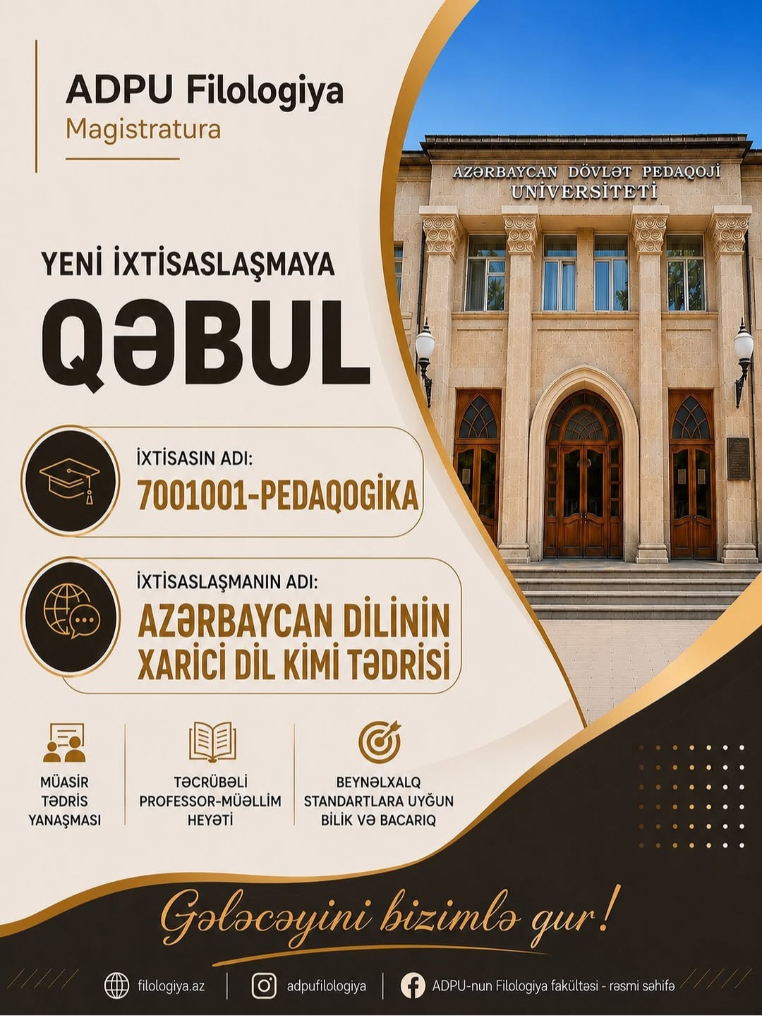 ADPU-da magistratura üzrə yeni ixtisaslaşmaya qəbul başlayır