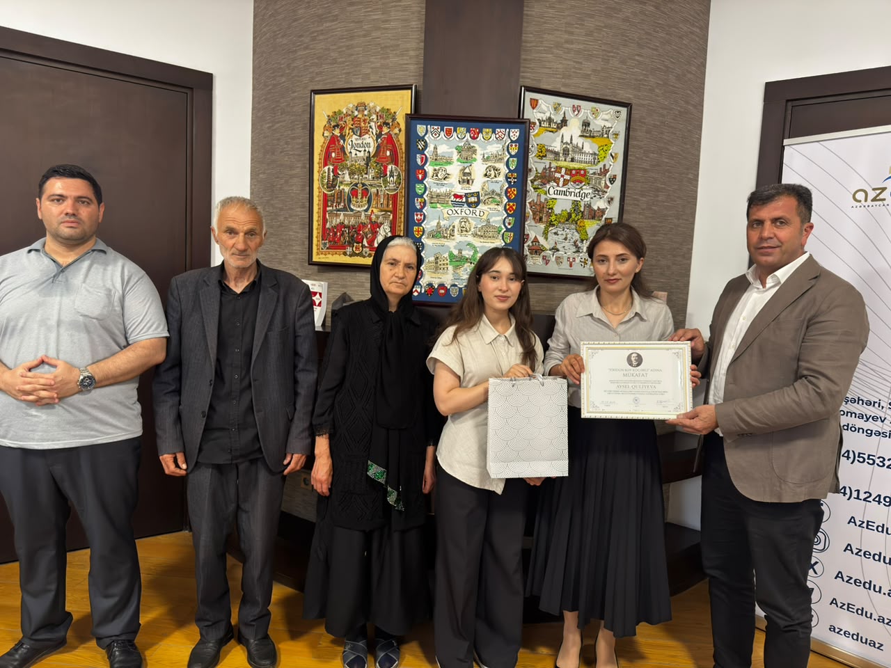 Şəhid bacısı Aysel Quliyevaya “Firidun bəy Köçərli” mükafatı təqdim edilib