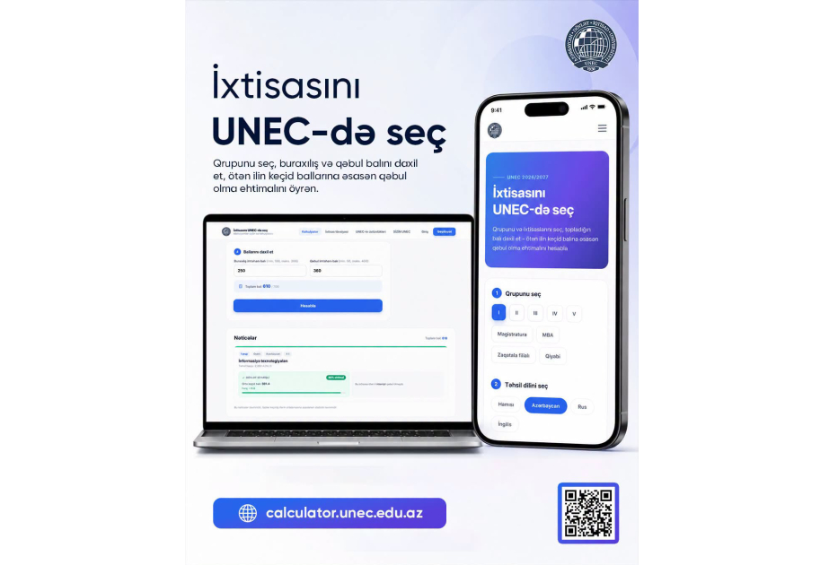 UNEC qəbul şansını hesablayan onlayn platformanı istifadəyə verib